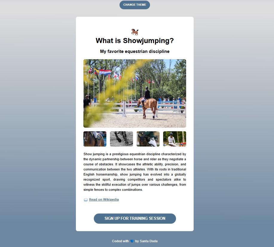 Showjumping project preview