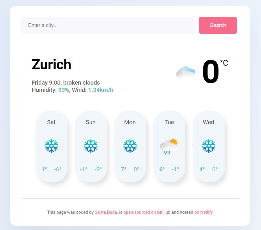 Weather project preview